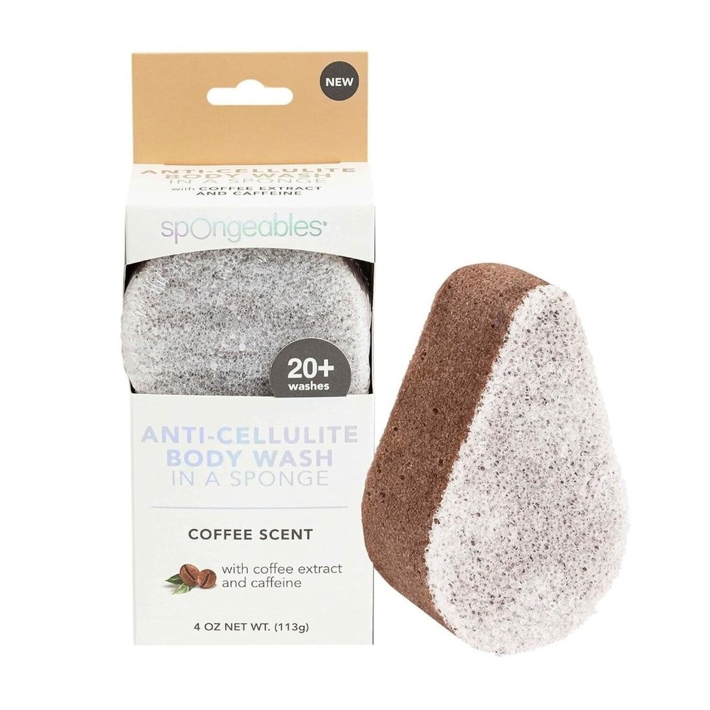 Spongeables Anti-cellulite Body Wash In A Sponge Spa, Coffee Scent